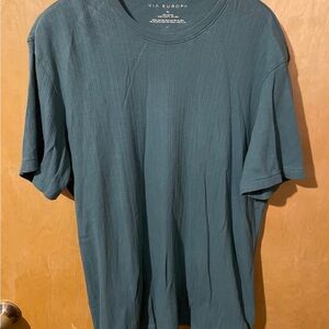 Via Europa Men's Blue Short Sleeve Tee